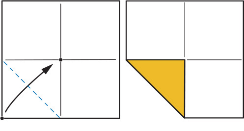 Fold from point to point in the direction of the arrow Turn the model - photo 13