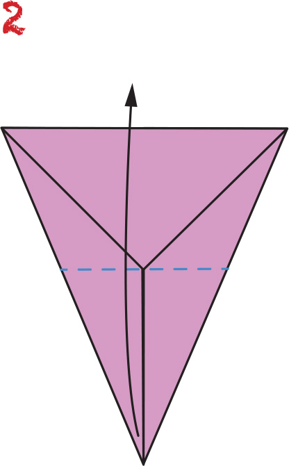 Fold the bottom portion of the triangle up creasing where the two flaps first - photo 27