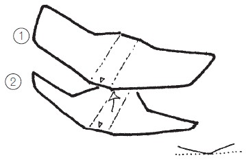 Crease the wings on the dotted lines Carefully glue reinforcement 2 to the - photo 7