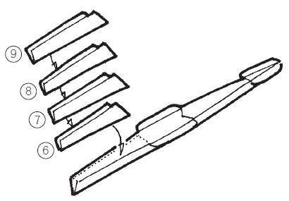 Fold and glue ballast parts 6 through 9 inside the nose one at a time Be sure - photo 11