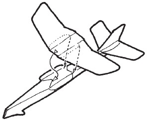 Glue the wing to the top of the fuselage The front edge is tucked and glued - photo 18