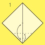 Start with the paper face down Fold and unfold line 1 and then fold line 2 - photo 26