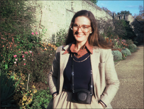 Anne Coppenger beside the old city walls of Oxford in the gardens of New - photo 2