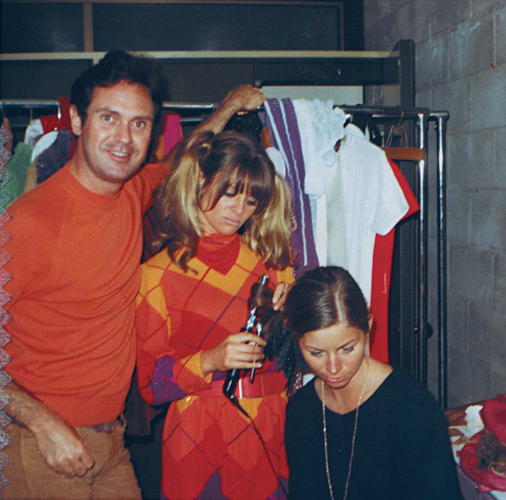 My assistant Barry and Julie Christie playing hairdresser doing my hair - photo 11