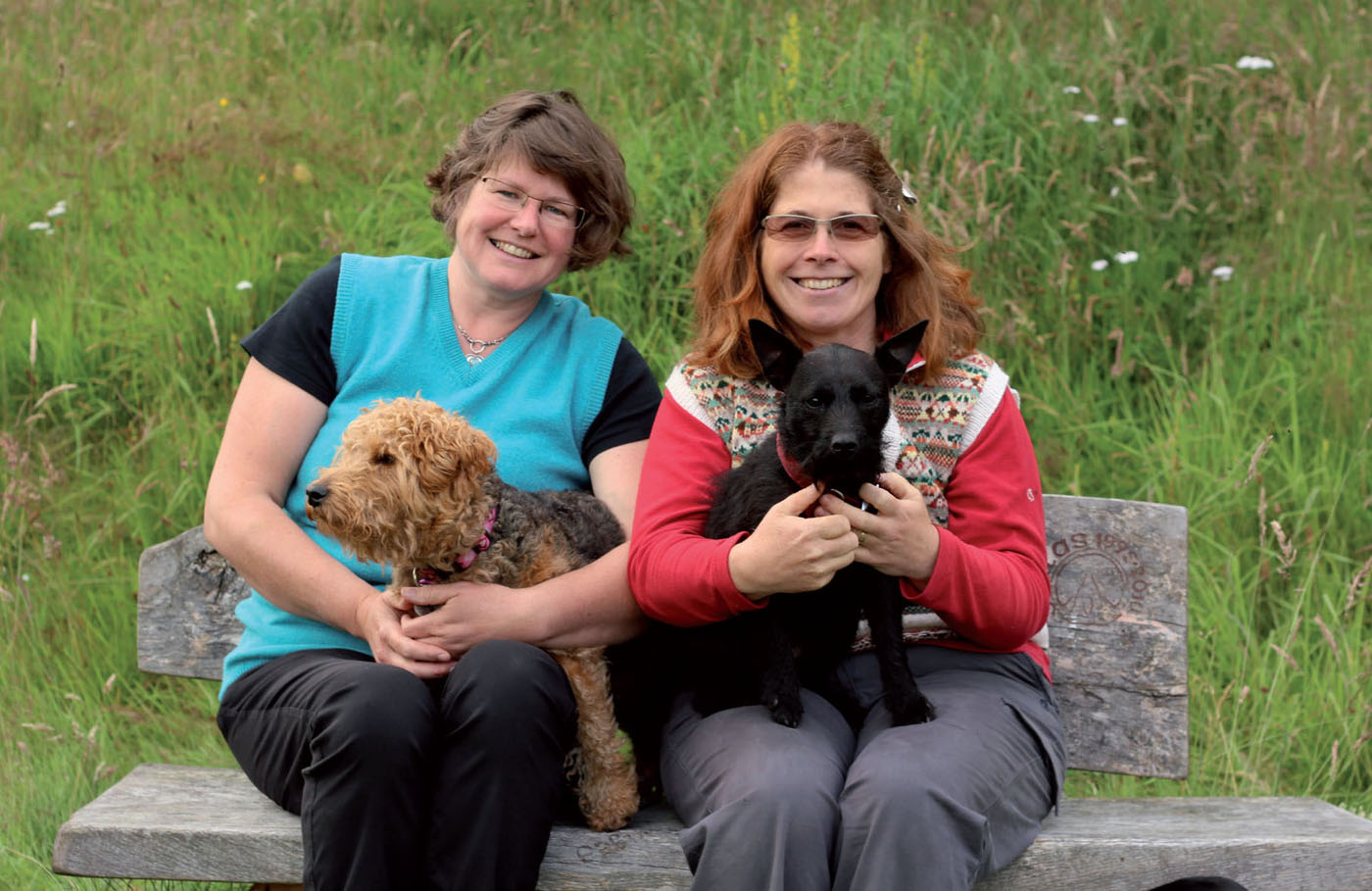 The authors Anni Stonebridge and Jane Cumberlidge and their dogs The - photo 3