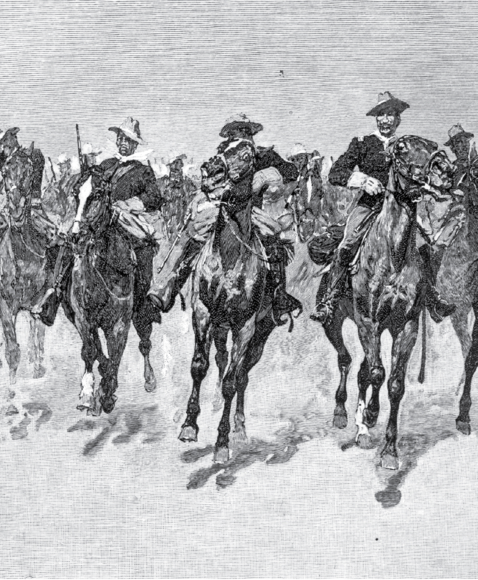 This picture shows buffalo soldiers riding on horseback in the 1880s BLACK - photo 3