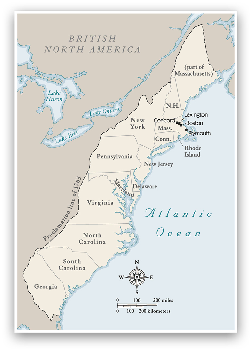 map of the 13 colonies that rebelled against Great Britain Two months later - photo 4