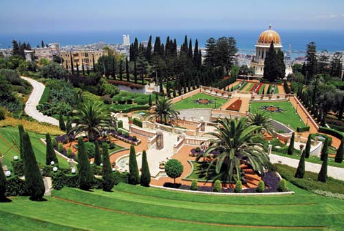 the Bahai Gardens in Haifa floating in the Dead Sea - photo 11