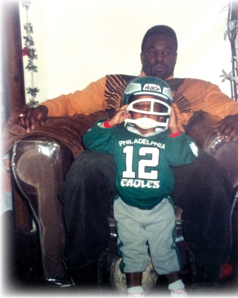 Steven pretending to be an Eagle while his dad watched the game Photo courtesy - photo 6