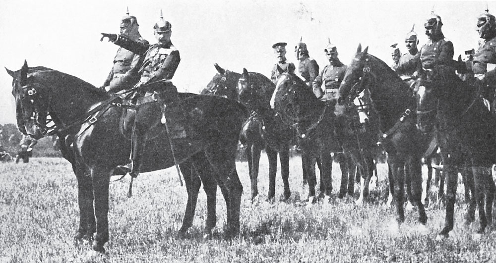 His Imperial majesty Kaiser Wilhelm directs his troops during pre-war - photo 12