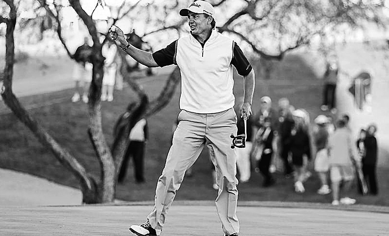 Tom Pernice after sinking the winning putt at the 2014 Charles Schwab Cup - photo 5