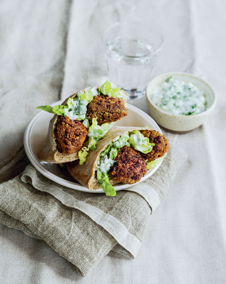 Beet Falafel with Pita Breads Traditionally deep-fried these ruby-colored - photo 6