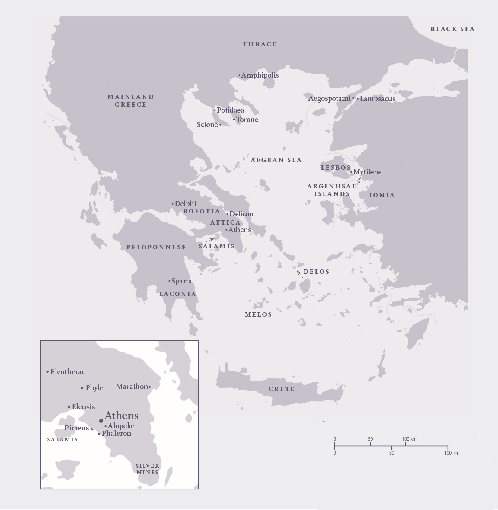 Mainland Greece and the Aegean with inset of Attica Prologue Even now in - photo 6