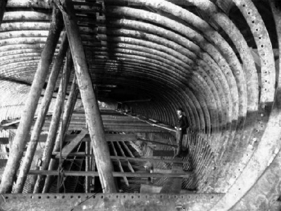 Inside the hull of the City of Everett at the Pacific Steel Barge Works - photo 6