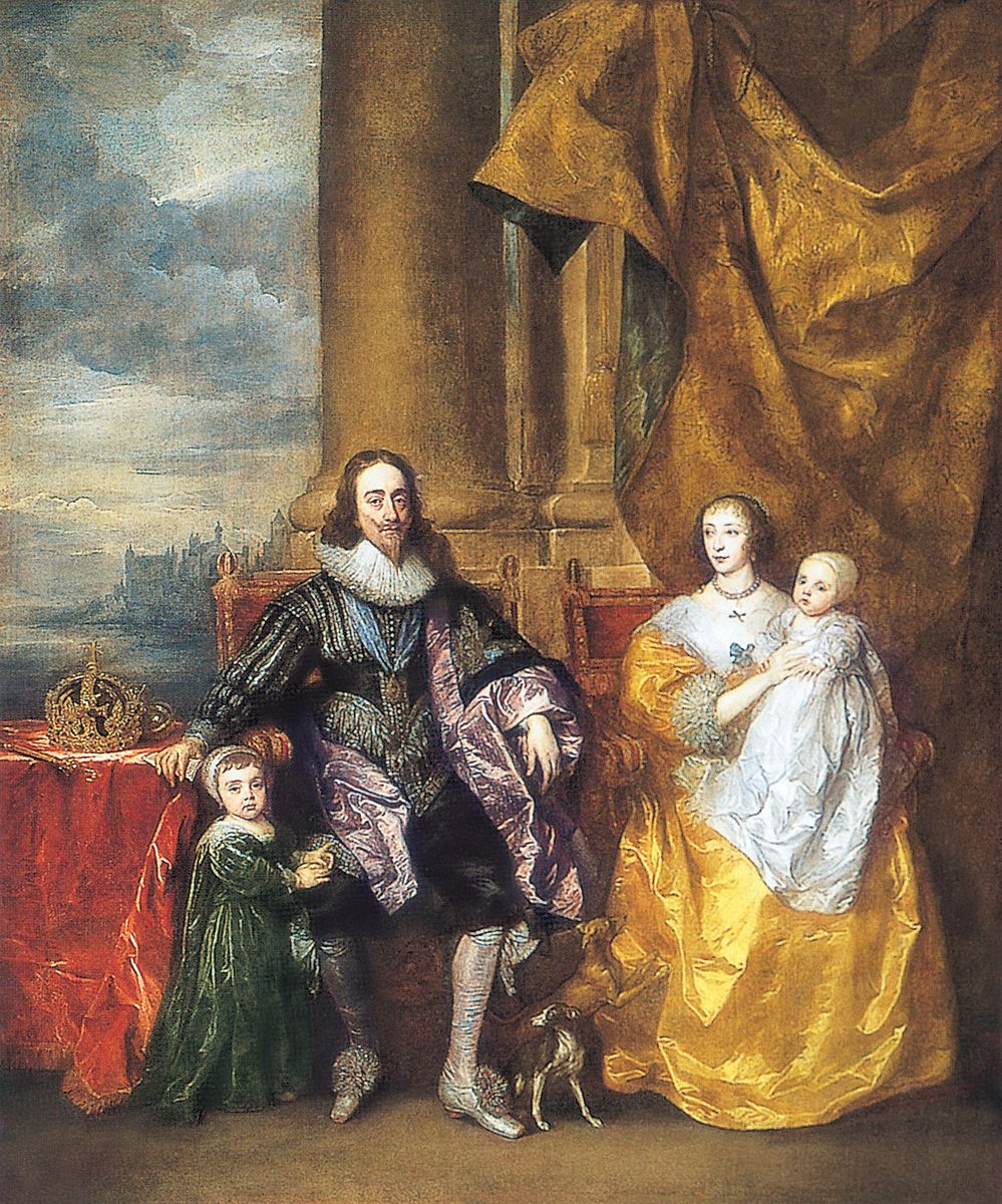 2 King Charles I and Queen Henrietta Maria with Charles Prince of Wales and - photo 3