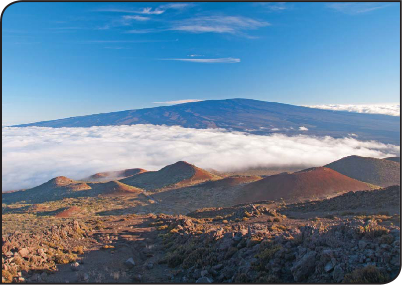 This view of Mauna Loa from Mauna Kea in the late evening shows the distinctive - photo 7