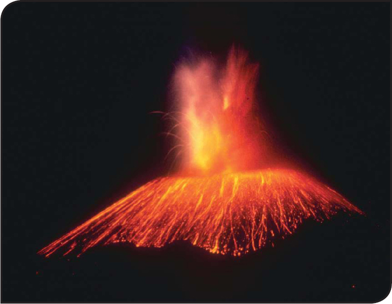 Cinder cones are the simplest type of volcanoes Lava flows out of a central - photo 8