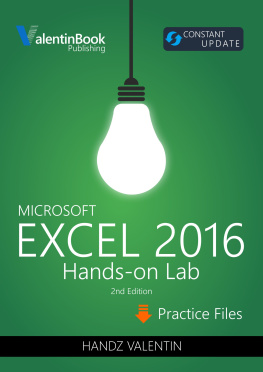 Handz Valentin Huiza - Excel 2016 Hands-On Lab