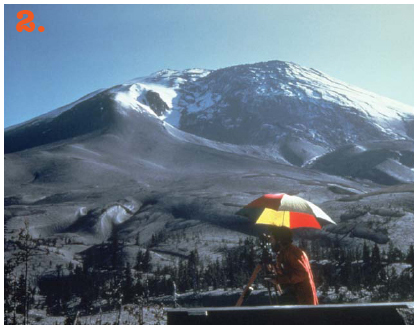 An aerial view of Mount St Helens showing the Plinian eruption column on May - photo 3