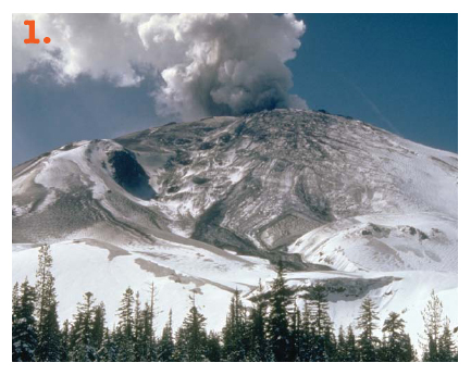 An aerial view of Mount St Helens showing the Plinian eruption column on May - photo 2