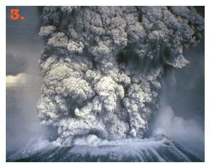 An aerial view of Mount St Helens showing the Plinian eruption column on May - photo 4