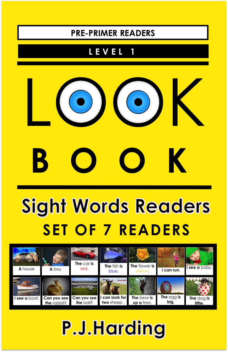 LOOK BOOK Sight Words Readers Level 1 Pre-Primer Readers 7 Reader Set - photo 1