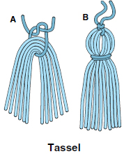 Using center tie strand at top tie 1 Tassel in each ch-1 sp around outside - photo 5