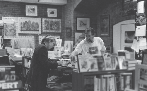 Liz Reutlinger my mother in an unidentified downtown Seattle bookstore 1999 - photo 1