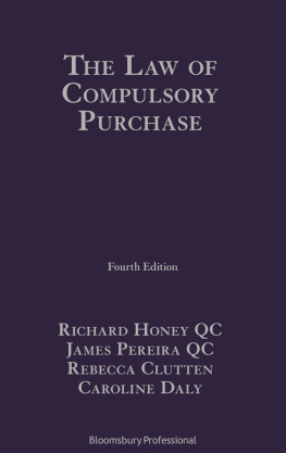 Richard Honey The Law of Compulsory Purchase