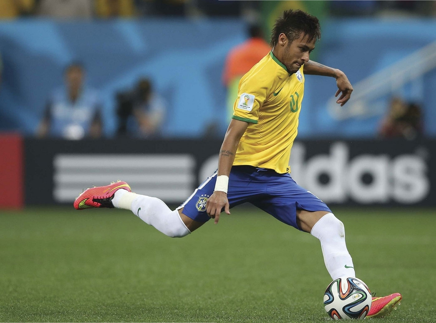 Neymar takes a penalty shot during a World Cup match against Croatia His - photo 3
