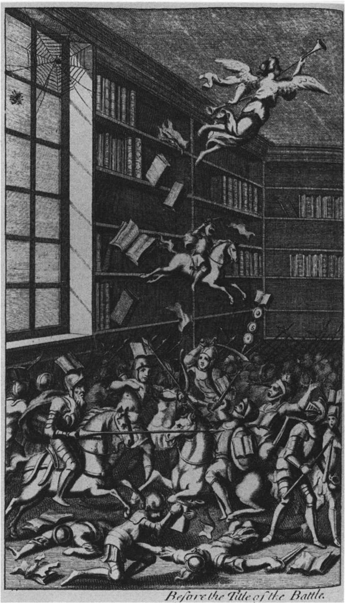 The frontispiece to Swifts Battle of the Books 1710 reproduced by - photo 1