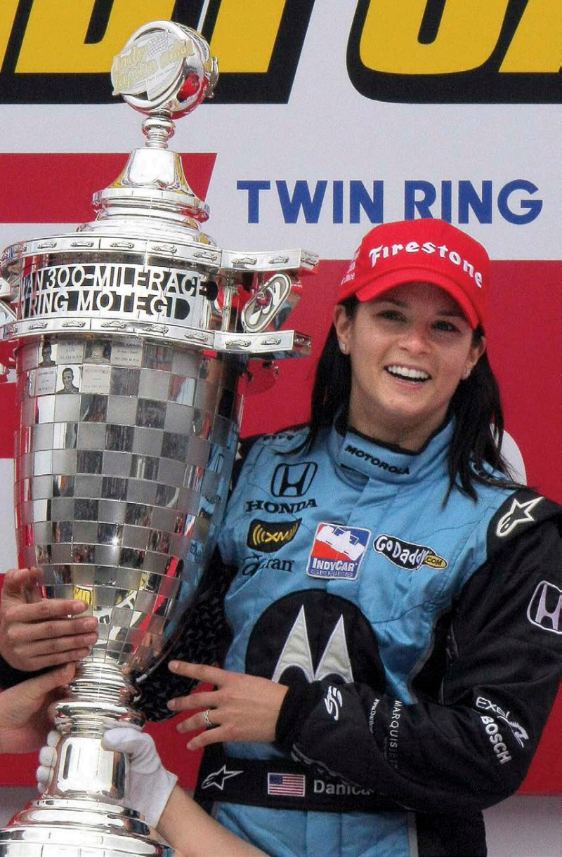 In 2008 Patrick became the first woman ever to win an IndyCar race with her - photo 3