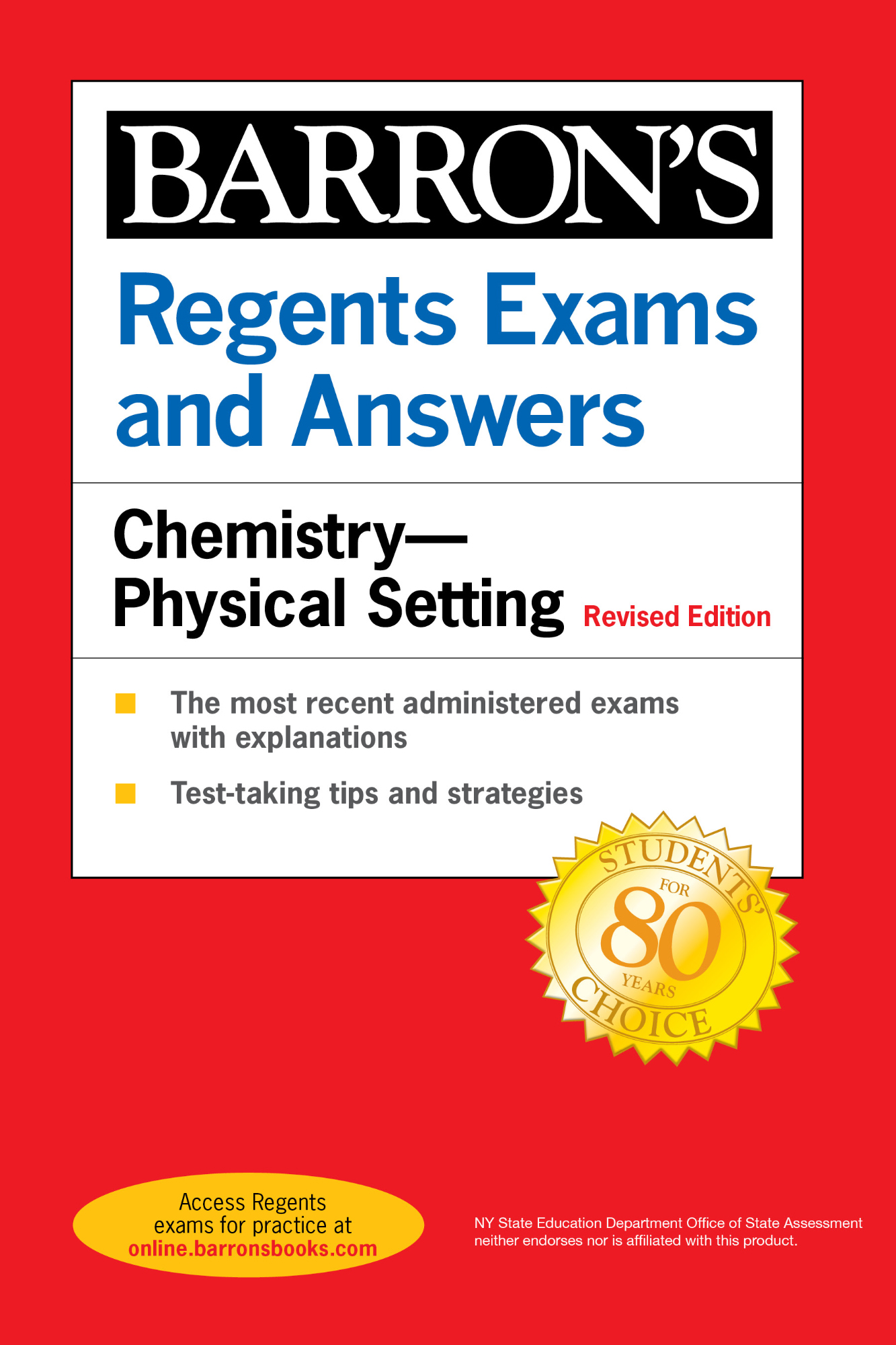 Barrons Regents Exams and Answers ChemistryPhysical Setting Revised Edition - photo 1
