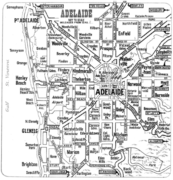 Map of Adelaide 1959 From Ampol road map of South Australia INTRODUCTION - photo 3