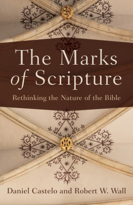 Daniel Castelo The Marks of Scripture: Rethinking the Nature of the Bible