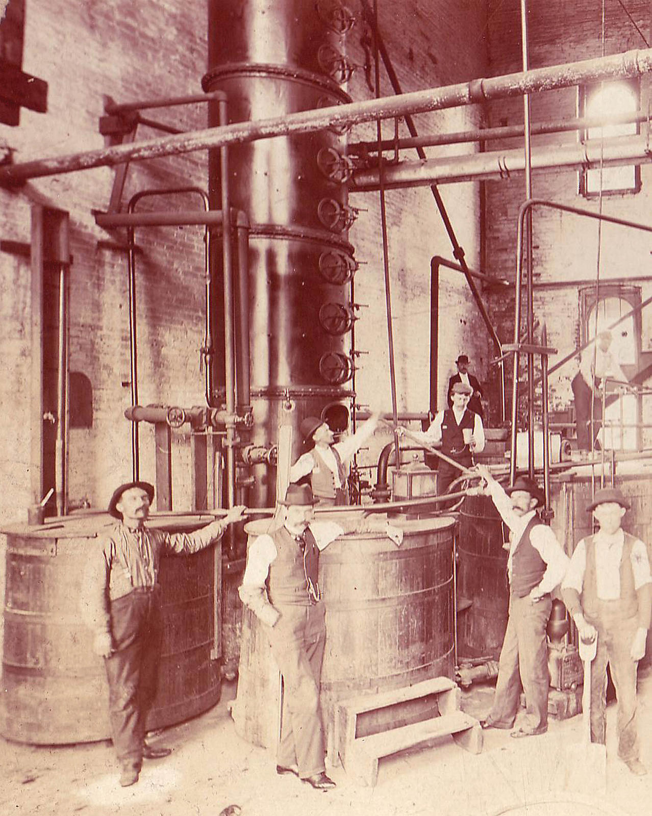 inside the OFC Distillery circa 1879 Col EH Taylor Jr circa 1900 - photo 7