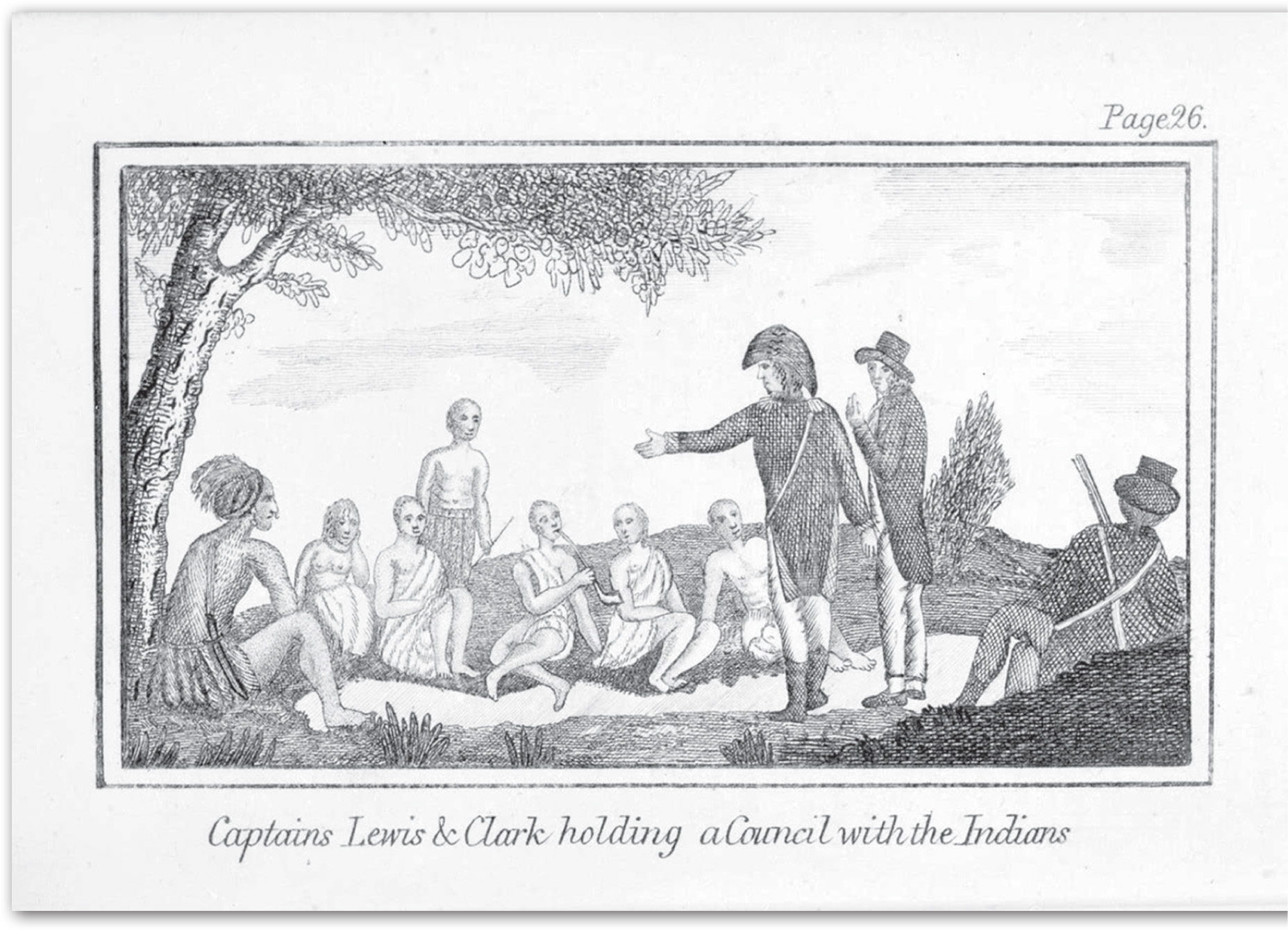 The Lewis and Clark Expedition greets a group of Native Americans in an - photo 5