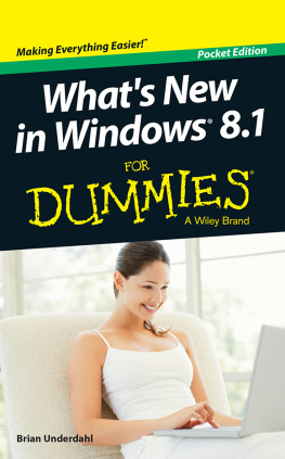 Brian Underdahl - Whats New in Windows 8.1 For Dummies