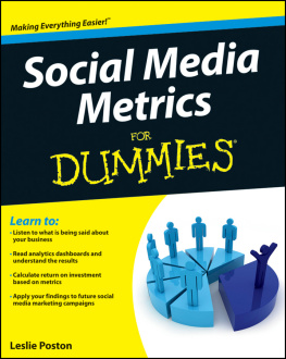 Leslie Poston - Social Media Metrics for Dummies