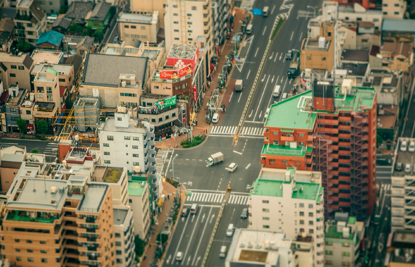 INTERSECTION ABOVE HONJO AZUMABASHI SUBWAY SUMIDA ENTRANCE TO SENSO-JI - photo 19