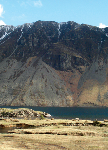 Wastwater screes I climbed Yewbarrow from Overbeck Bridge in January 2011 - photo 4