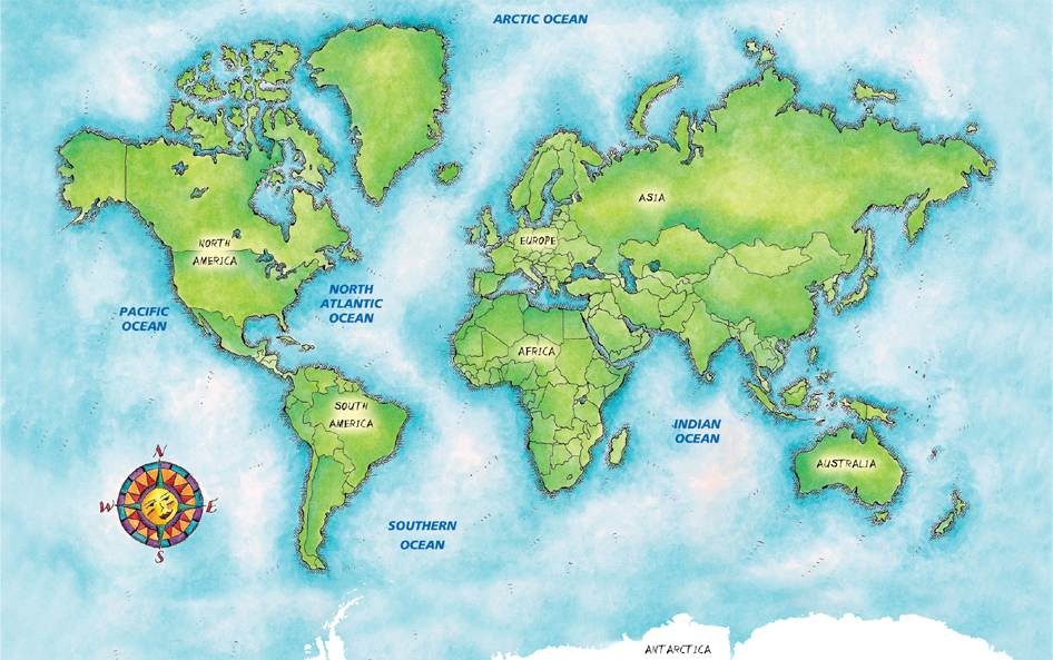 Image Credit Enslow Publishers Inc A map of the planets oceans Pacific - photo 3