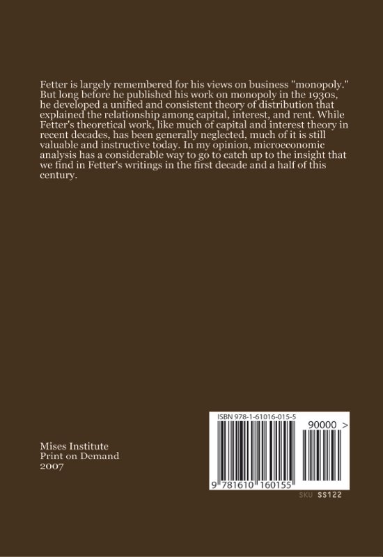 Capital Interest and Rent Studies in Economic Theory Laurence S Moss - photo 1