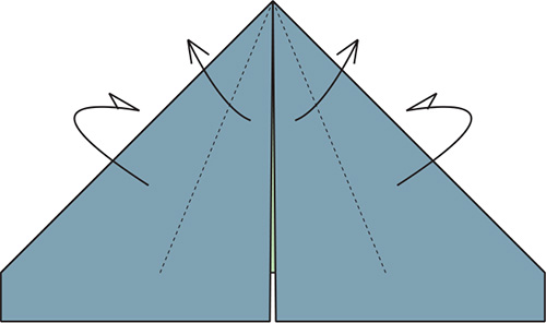 Flip the top layers behind to meet at the center Valley fold the top - photo 27