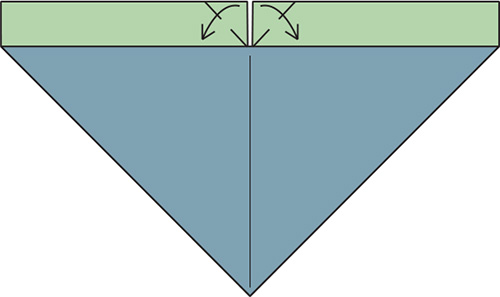 Valley fold the corners down to hit the edge Valley fold the sides down - photo 19