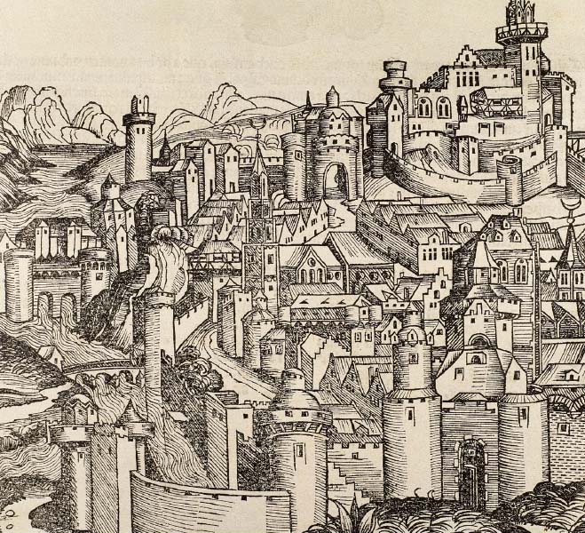 Pisa seen here in a sixteenth-century print was ruled from afar by Cosimo de - photo 6