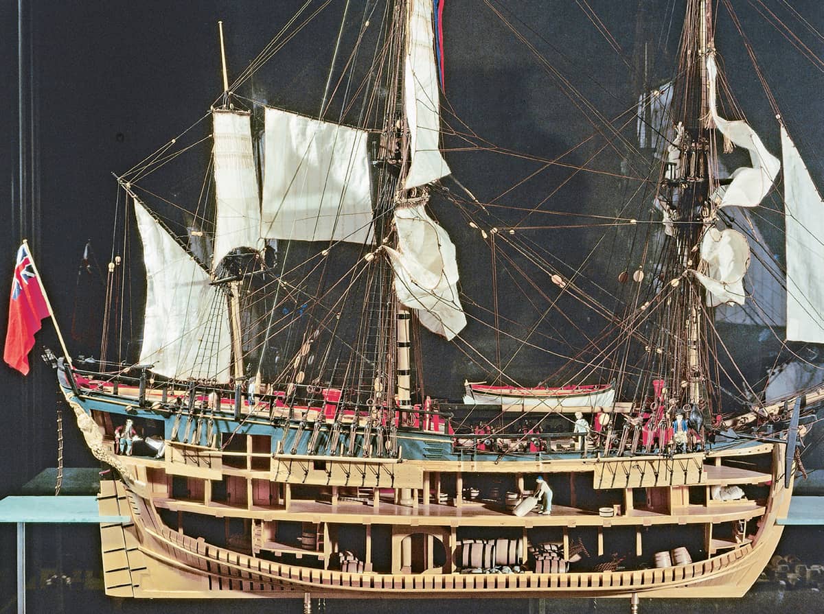 A model of the Endeavour a Whitby-made cat or coal ship designed to - photo 4