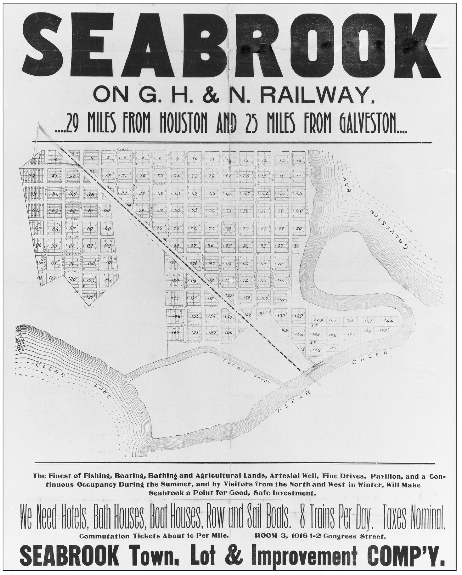 The plat for the town site of Seabrook was filed on June 12 1896 and in the - photo 9