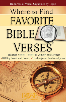 Rose Publishing - Where to Find Favorite Bible Verses