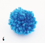 Trim pompom with scissors into a neat round shape Keep brushing the strands - photo 8